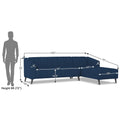 Adorn India Premium Laurel L Shape 6 Seater Sofa Set (RHS) (Blue) (3 Year Warranty)