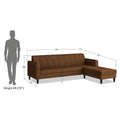 Rio Elegant L Shape 5 Seater Sofa Set (RHS) (Brown)