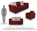 Alita 3+2+1 Compact 6 Seater Sofa Set (Maroon)