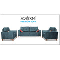 Premium Aslaug 3-1-1 Sofa Set (Leatherette Suede Fabric Colour Blue)