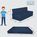 Adorn India Easy 4 Seater Sofa Cum Bed | Velvet Fabric | Dark Grey | Plain Design | 6x6 Ft | Comfortable Seating | Washable Cover | Perfect for Home & Office