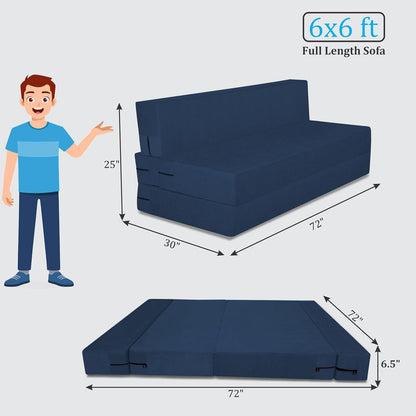 Adorn India Easy 4 Seater Sofa Cum Bed | Velvet Fabric | Dark Grey | Plain Design | 6x6 Ft | Comfortable Seating | Washable Cover | Perfect for Home & Office