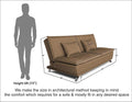 Adorn India Arden 4 Seater Plain Sofa Cum Bed 4 x 6 (Camel) (3 Year Warranty)