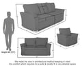 Alexia 3+2+1 6 Seater Sofa Set (Light Grey)