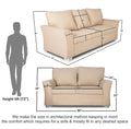 Alexia 3+2 5 Seater Sofa Set (Beige)