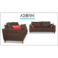 Premium Phoenix 3+2 5 Seater Sofa Set (Leatherette Suede Fabric Color Brown)
