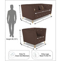 Premium Lotus 3-1-1 5 Seater Sofa Set (Velvet Fabric Colour Brown)