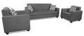 Blazer 3-1-1 5 Seater Sofa Set (Grey)