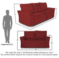 Alexia 3+2 5 Seater Sofa Set (Maroon)