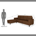 Darcy L Shape 5 Seater Sofa Set (LHS) (Brown)