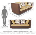 Alita 3+2 Compact 5 Seater Sofa Set (Brown & Beige)