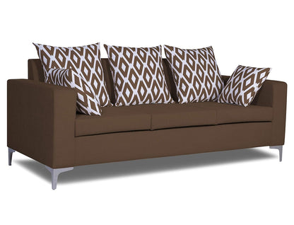 Adorn India Anigma 3 Seater Sofa (Brown)