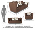 Alica 3+2+1 6 Seater Sofa Set (Brown)