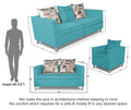Alita 3+2+1 Compact 6 Seater Sofa Set (Aqua Blue)