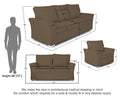 Alexia 3+2+1 6 Seater Sofa Set (Camel)