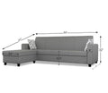 Adorn India Monteno L Shape 5 Seater Sofa Set LHS(Grey) (3 Year Warranty)
