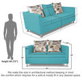 Alita 3+2 Compact 5 Seater Sofa Set (Aqua Blue)