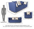 Alica 3+2+1 6 Seater Sofa Set (Blue)