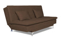 Adorn India Aspen 3 Seater Sofa Cum Bed Single Tone Fabric (Brown) (3 Year Warranty)