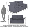 Alexia 3+2 5 Seater Sofa Set (Dark Grey)