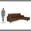 Darcy L Shape 5 Seater Sofa Set (RHS) (Brown)