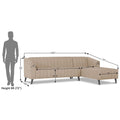 Adorn India Premium Laurel L Shape 5- to 6-Person Sofa Set (RHS) (Beige) (3 Year Warranty)