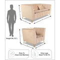 Premium Lotus 3-1-1 5 Seater Sofa Set (Velvet Fabric Colour Beige)