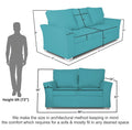 Alexia 3+2 5 Seater Sofa Set (Aqua Blue)