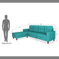 Darcy L Shape 5 Seater Sofa Set (LHS) (Aqua Blue)