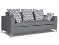 Adorn India Anigma 3 Seater Sofa (Grey)