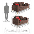 Premium Morgan 3-2 5 Seater Sofa Set (Velvet Fabric Colour Brown)