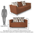 Alita 3+2 Compact 5 Seater Sofa Set (Rust)