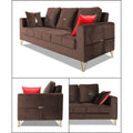 Premium Morgan 3 Seater Sofa (Velvet Fabric Colour Brown)