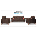 Premium Aslaug 3-1-1 Sofa Set (Leatherette Suede Fabric Colour Brown)
