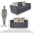 Alita 3+2 Compact 5 Seater Sofa Set (Dark Grey)