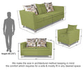 Alita 3+2+1 Compact 6 Seater Sofa Set (Green)
