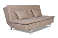 Adorn India Aspen Three Seater Sofa Cum Bed Single Tone Fabric (Beige) (3 Year Warranty)