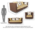 Alica 3+2+1 6 Seater Sofa Set (Brown & Beige)