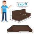 Adorn India Easy Alyn Plus Decent 3 Seater Sofa Cum Bed (5X6) (Brown) (1 Year Warranty)