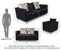 Alita 3+2+1 Compact 6 Seater Sofa Set (Black)