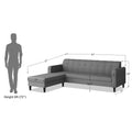 Rio Elegant L Shape 5 Seater Sofa Set (LHS) (Grey)