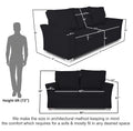 Alexia 3+2 5 Seater Sofa Set (Black)