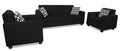 Adorn India Blazer Plus 3-1-1 Five Seater Sofa Set (Black)