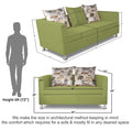 Alita 3+2 Compact 5 Seater Sofa Set (Green)