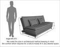 Adorn India Arden 4 Seater Rhombus Sofa Cum Bed 4 X 6 (Grey) (3 Year Warranty)