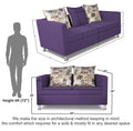 Alita 3+2 Compact 5 Seater Sofa Set (Dark Purple)