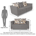 Adorn India Alita 3+2 Compact 5 Seater Sofa Set (Light Grey)