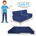 Adorn India Easy Alyn Plus Decent 2 Seater Sofa Cum Bed (3x6) (Blue) (1 Year Warranty)