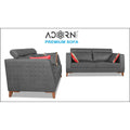 Adorn India Premium Pluto 3+2 Five Seater Sofa Set (Grey)