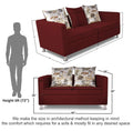 Alita 3+2 Compact 5 Seater Sofa Set (Maroon)